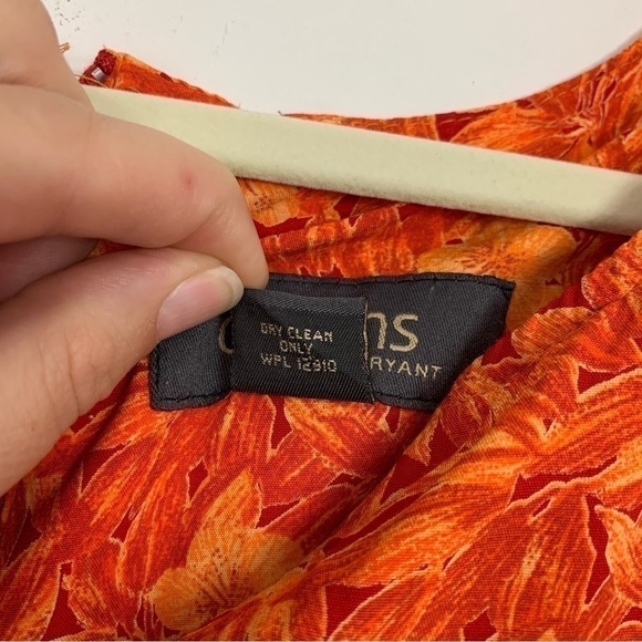 Designs Lane Bryant Orange Floral Maxi Dress Size 28 - Picture 13 of 14